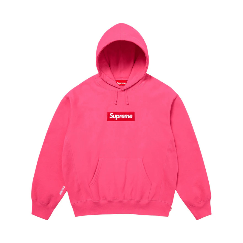 Hoodie Box Logo Supreme — Pink — FW25