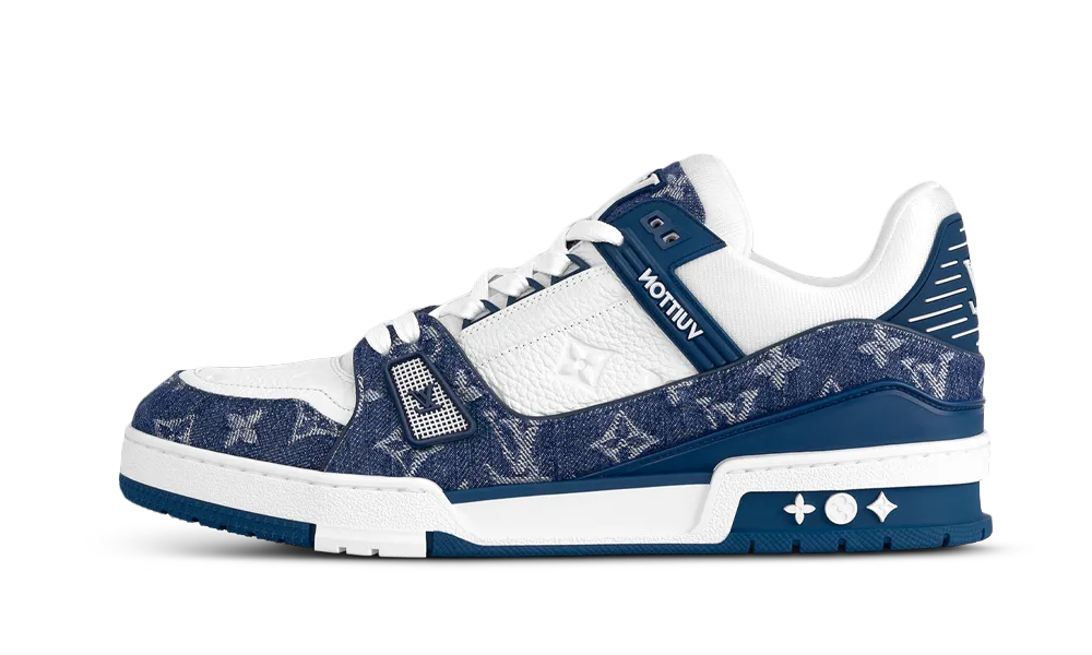 LV Trainer Monogram Denim White Blue
