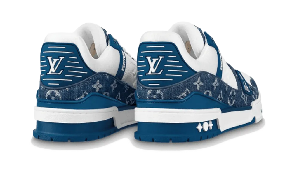LV Trainer Monogram Denim White Blue