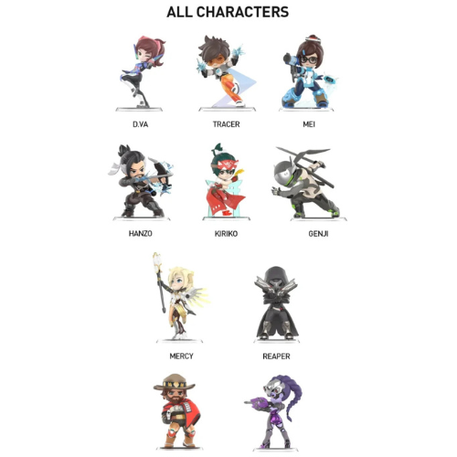 Display de Figurines PopMart Overwatch - POG - 10 boîtes Mystère