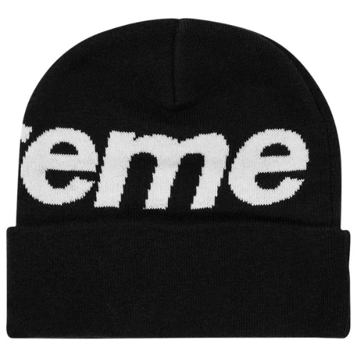 Bonnet Supreme Big Logo Beanie Black - FW25