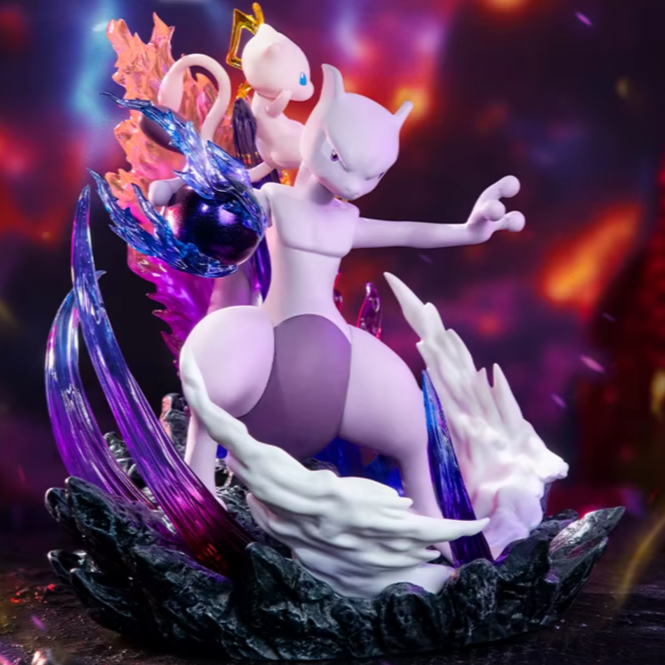 Figurine Mewto et Mew — 15,6 cm — Pokémon
