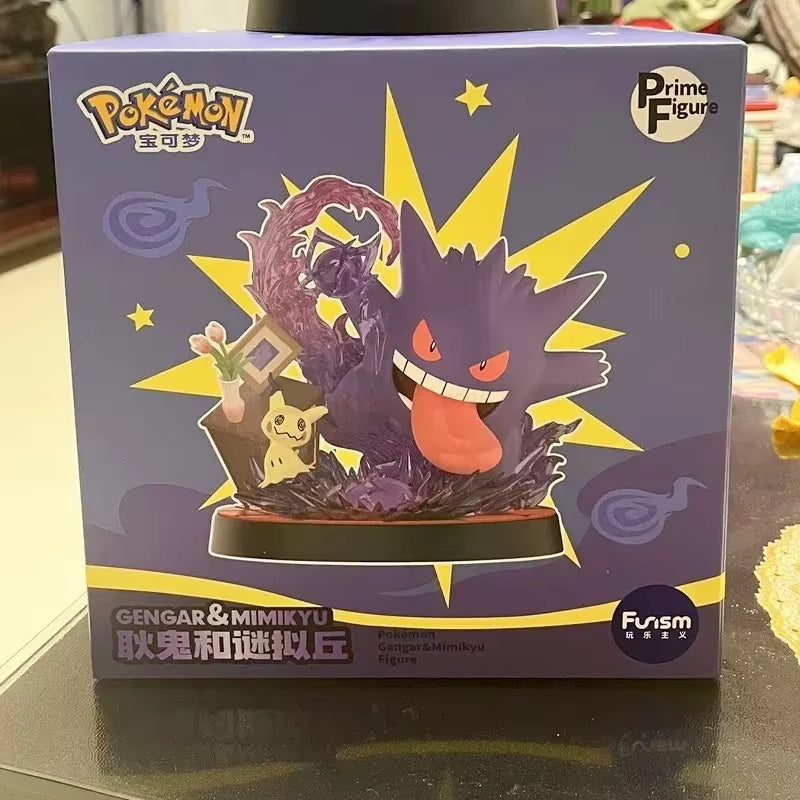 Figurine Pokémon Ectoplasma & Mimiqui – 14 cm