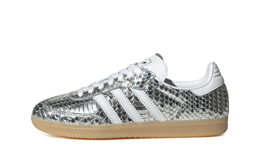 Adidias Samba OG Patent Snakeskin Silver Metallic