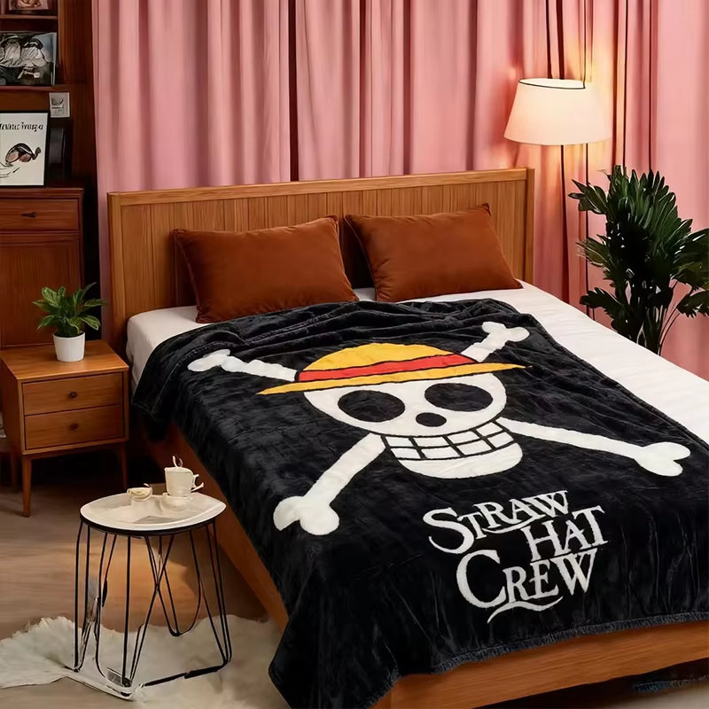 🏴‍☠️ Plaid One Piece 100×150 cm – Flanelle douce, Masterclass automne / hiver