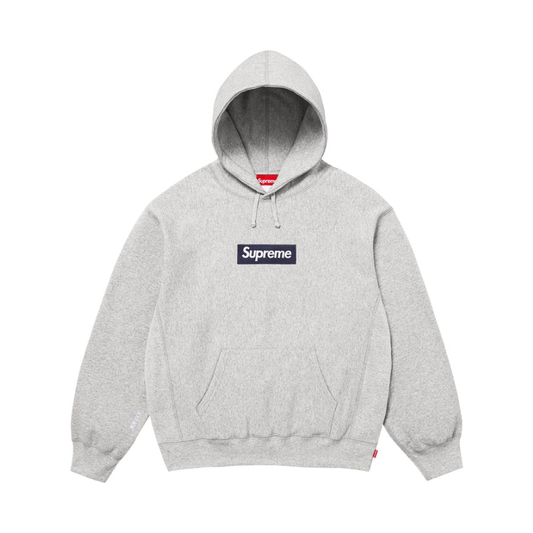 Hoodie Box Logo Supreme — Grey — FW25