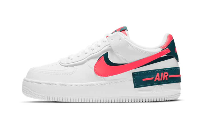 Air Force 1 Shadow White Dark Teal Solar Red