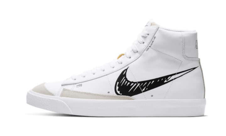 Blazer Mid Sketch Black Swoosh