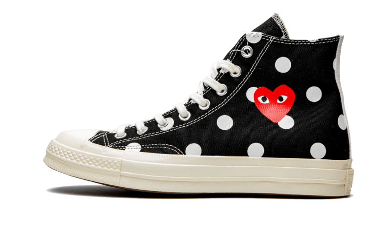 Chuck Taylor All-Star 70s Hi Comme des Garçons PLAY Polka Dot Black