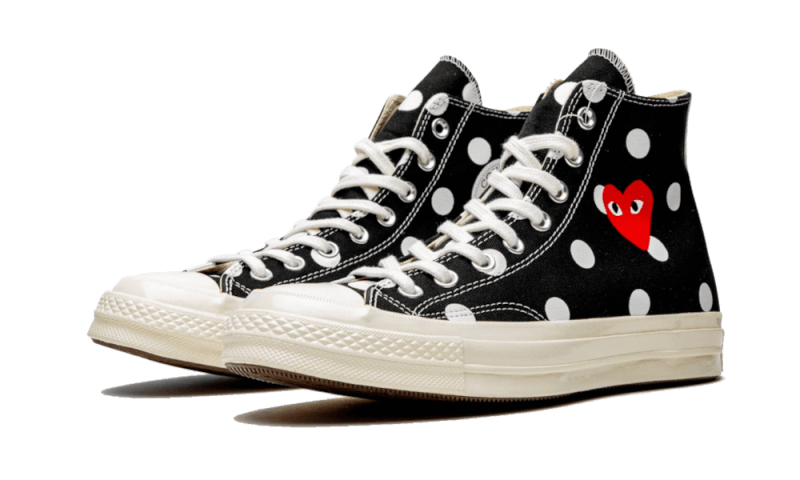 Chuck Taylor All-Star 70s Hi Comme des Garçons PLAY Polka Dot Black