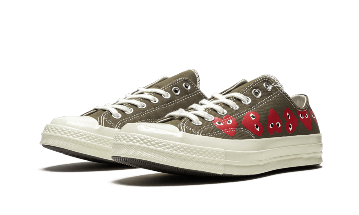 Chuck Taylor All-Star 70s Ox Comme des Garçons PLAY Multi Heart Green
