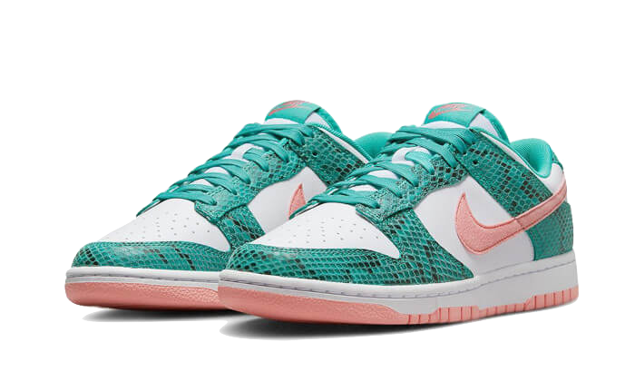 Dunk Low Snakeskin Washed Teal Bleached Coral