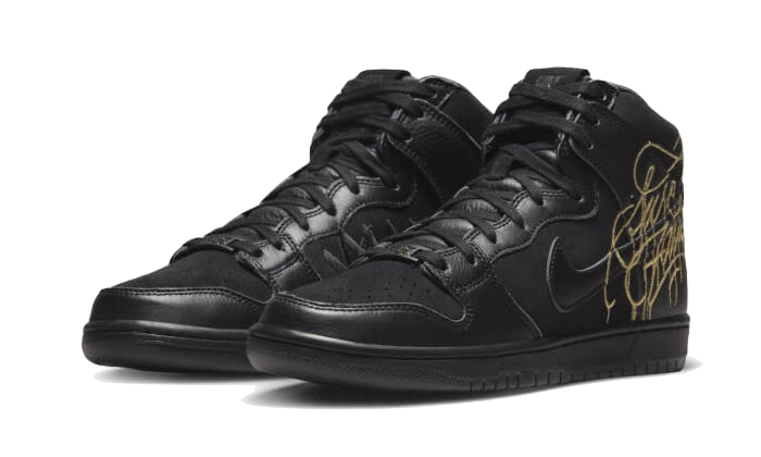 SB Dunk High FAUST Black Gold