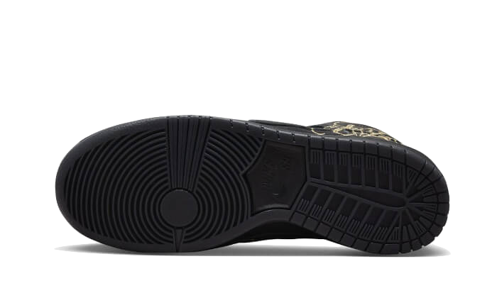 SB Dunk High FAUST Black Gold