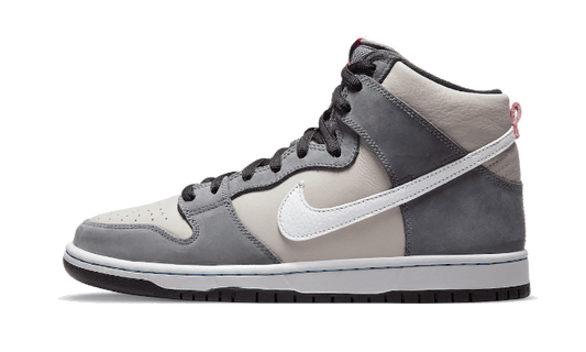 SB Dunk High Medium Grey Pink