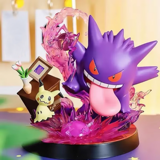 Figurine Pokémon Ectoplasma & Mimiqui – 14 cm